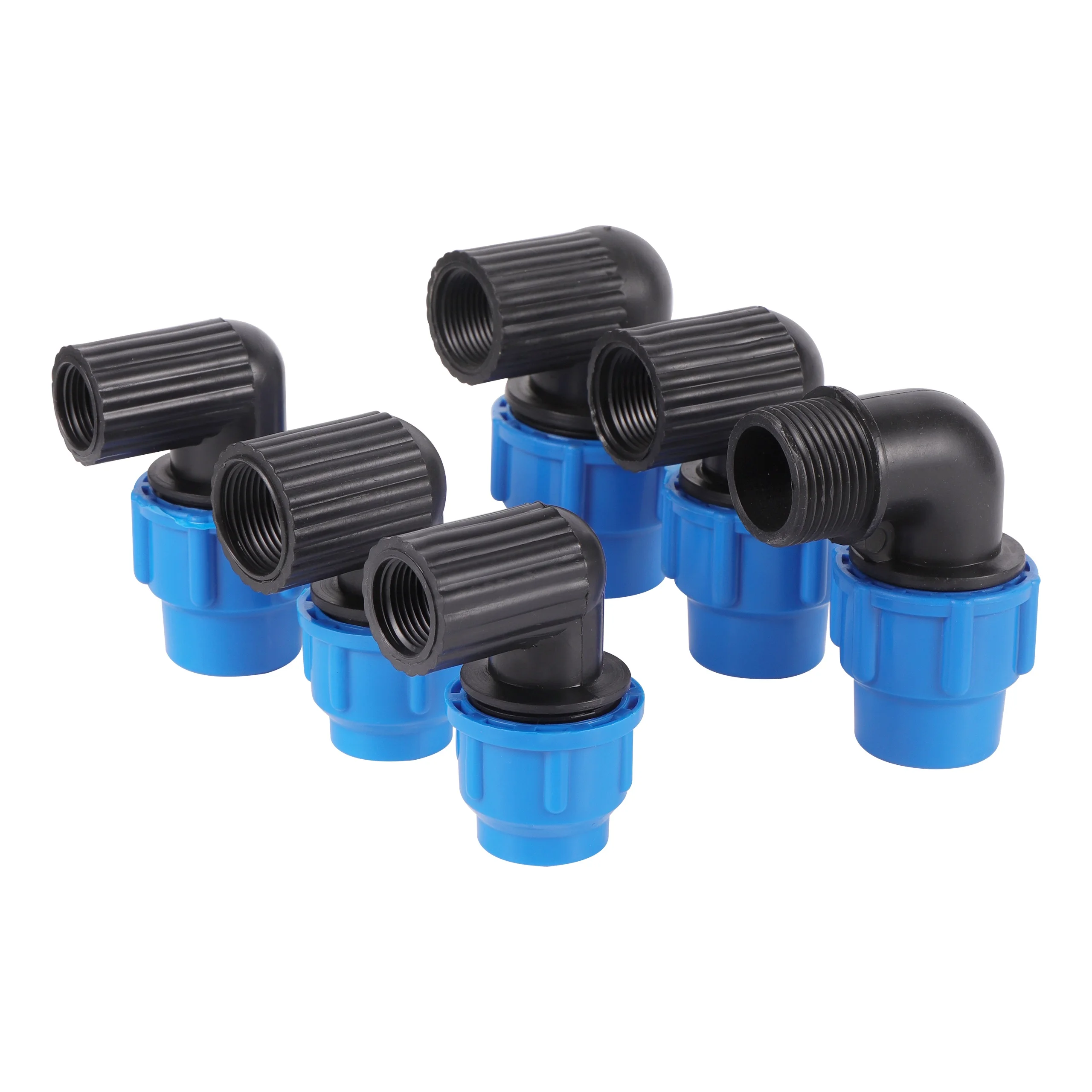 

1/2" 3/4" 1" Thread to 20/25/32mm Elbow Direct Quick Connector Garden Agriculture Irrigation Watering PE Pipe Fittings