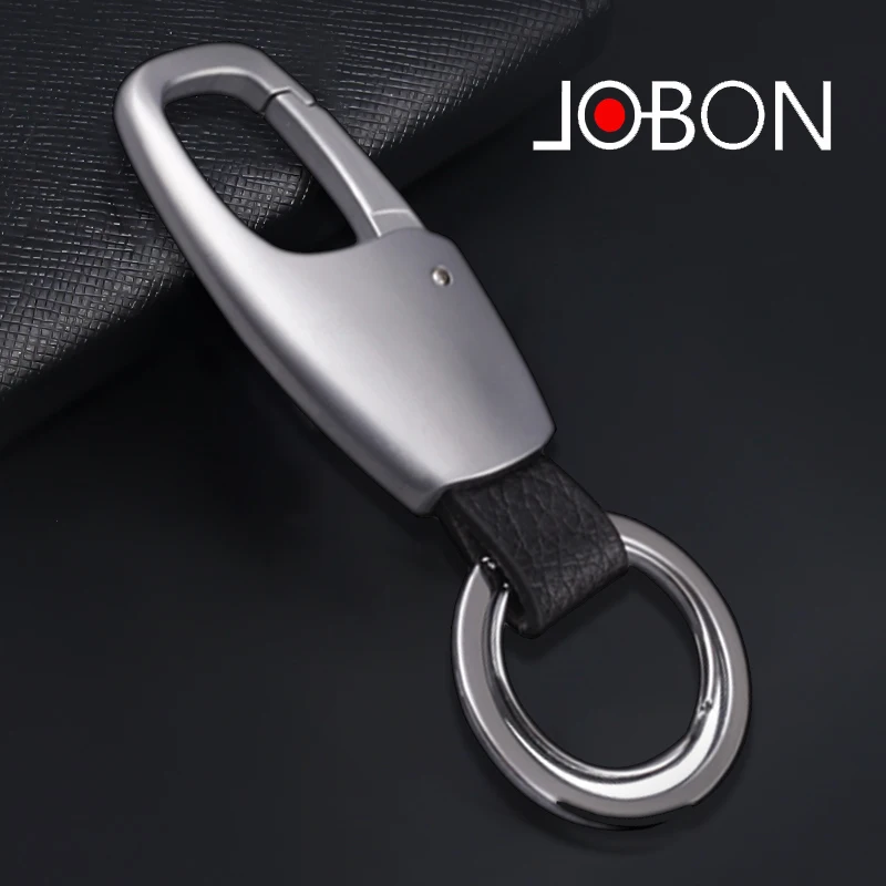 Jobon Couple Key Chain Luxury Car Keychain Classic Leather for Key Ring Holder Best Gift For Friends Gift Bag Charm Accessories