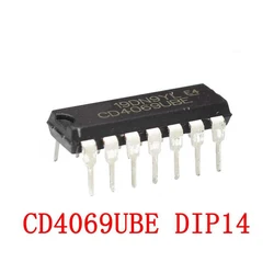 10PCS CD4069UBE DIP-14 CD4069U CD4069BE CD4069 4069 DIP14 New and Original IC Chipset