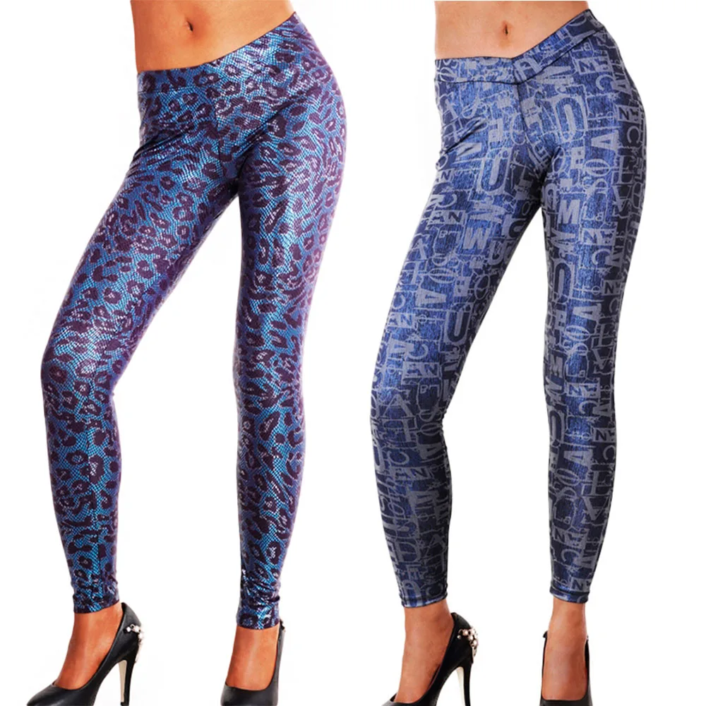 

Women Casual Push Up Pattern Print Long Leggings Fashion Skinny Legging Slim Fit High Waist Stretch Pants for Woman