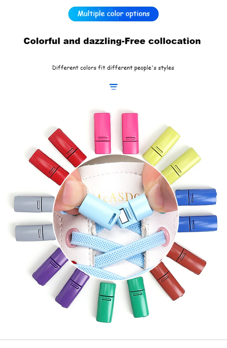 Multicolor Magnetic Lock Laces Sneakers Shoelaces Elastic No Tie Shoelace Kids Adult Quick Tieless Shoe Lace Fits All Shoes Size