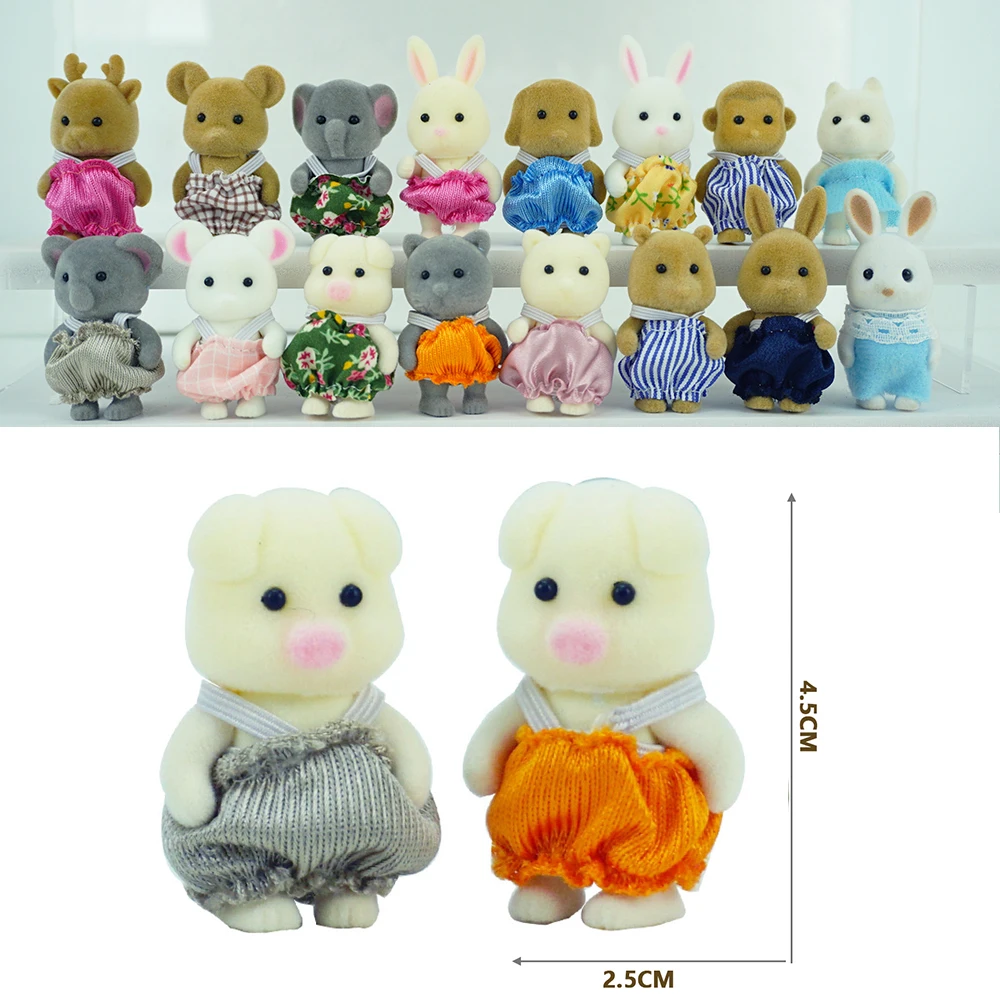 Nuovo 1/12 giocattolo per bambini accessori per case delle bambole foresta animale casa in miniatura camicters 3 pollici Pietrain Pig famiglia giocattolo da collezione per ragazza