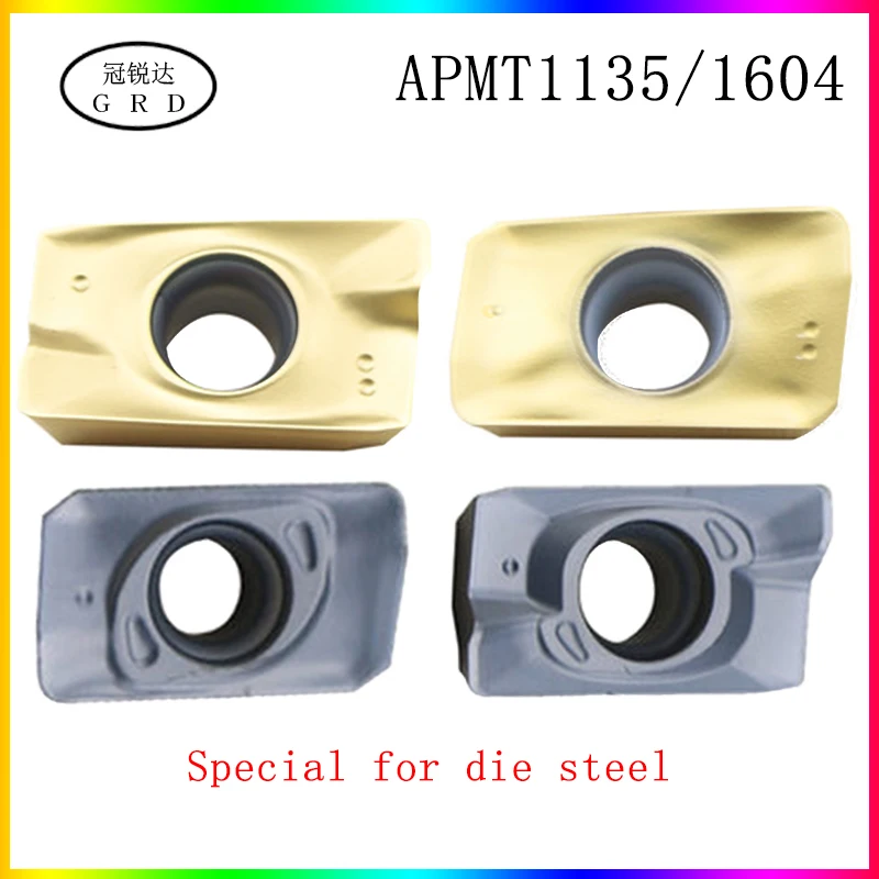 High quality and hardness APMT1135 APMT1604 inserts Die steel special APMT1135PDER APMT1604PDER is suitable for steel up to 50°