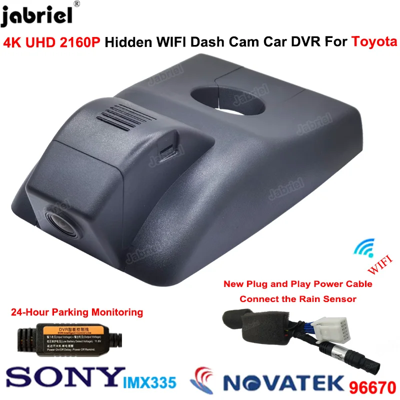 

4K Wifi Car Dvr Dash Cam Camera 24H For Toyota Rav4 XA50 for Toyota Rav4 LE XLE Premium for Toyota Wildlander for Suzuki Across