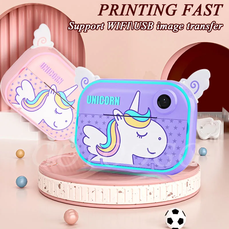 

New Kids Video Photo Camera Cute Children's Instant Print Camera Toys For Kids Girls Boys Birthday Gift Instantane Print Camera