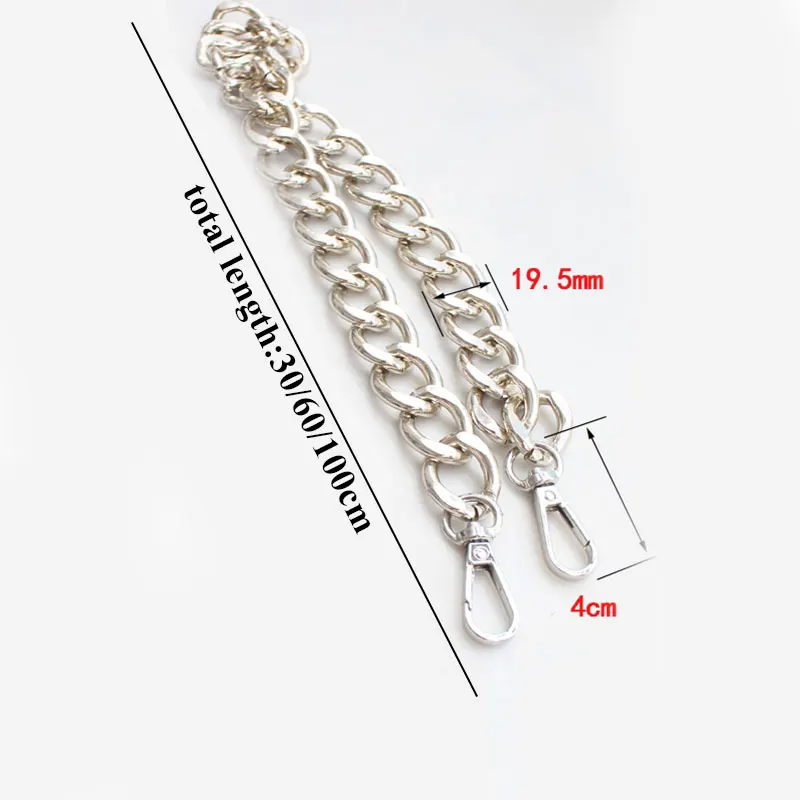 Portable Metal Bag Chains Strap Accessories For Bags Handbag Handles Bronze Silver golden DIY Accessories For Bag Strap Hardware