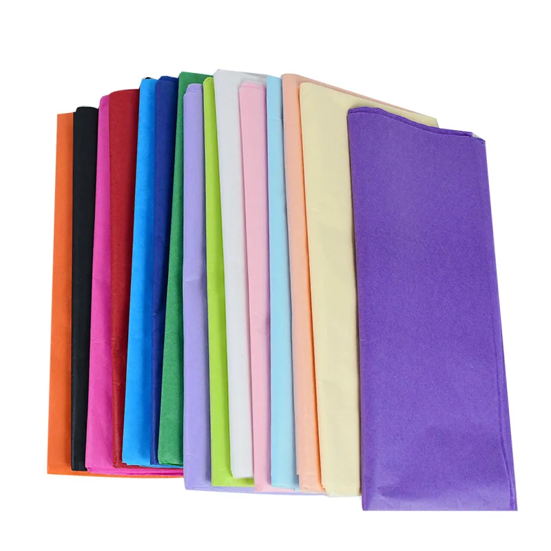 10Pcs Colorful Tissue Paper Flower Bouquet Wrapping Paper For Wedding Birthday Party Gift Packing Decoration DIY Craft Paper