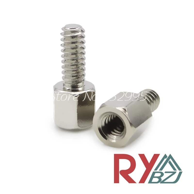 4#-40*5+L Stainless steel Standoff Spacer Female Male VGA Connector Screw Spacing Screws Threaded Spacer hex spacer