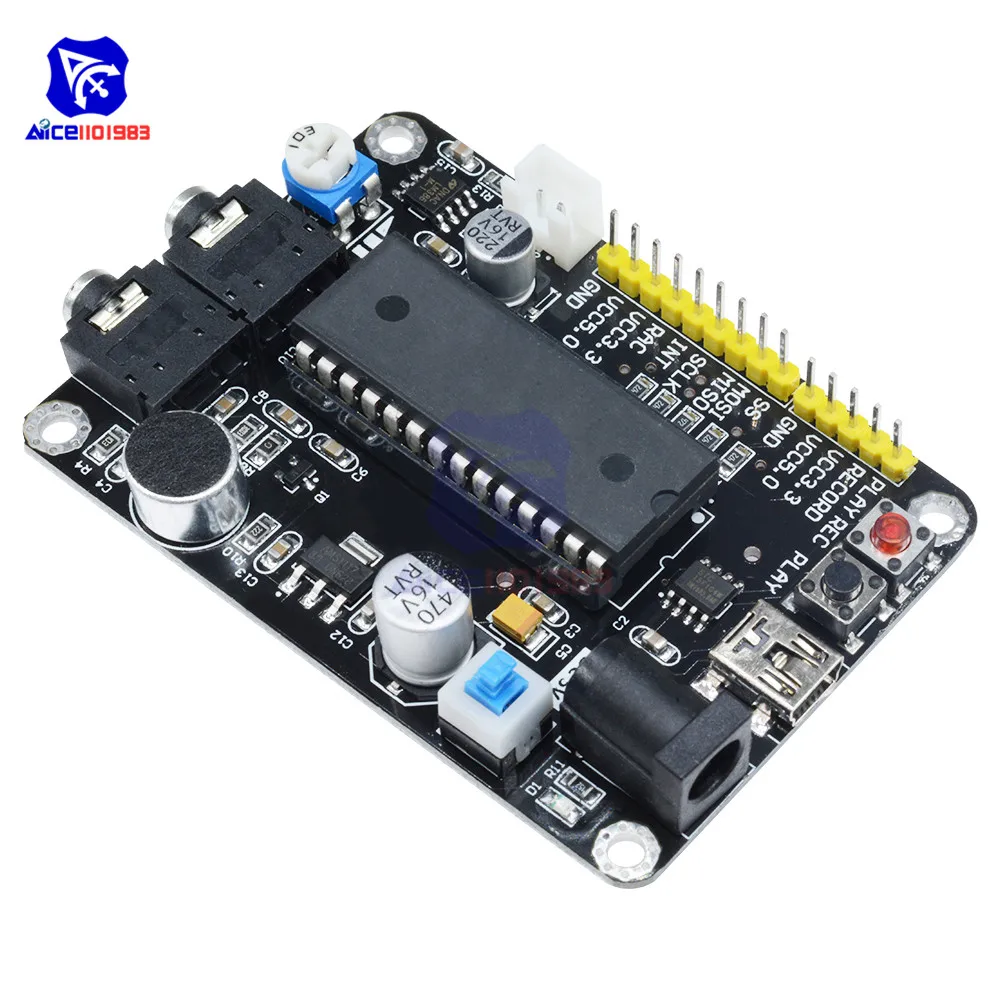 Diymore ISD4004 Toespraak Opname Module Sound Voice Recording Module Development Kit 3rd Versie Voor Arduino Met Draad Kabel