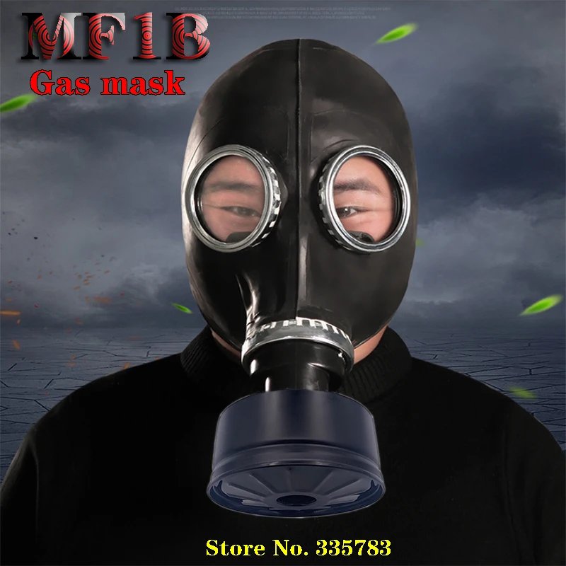 

MF1B respirator gas mask black natural rubber Classic protective mask against Chemistry industry Full breathing mask