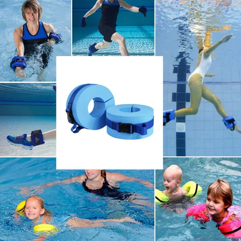 Foam Swim Aquatic Cuffs Water Aerobics Float Ring Fitness Exercise Set Ankles Arms Belts With Quick Release Buckle For Swim