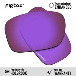 Firtox Anti-Seawater Polarized Lenses Replacement for-Oakley Holbrook OO9102 Sunglasses (Lens Only) - Purple Mirror