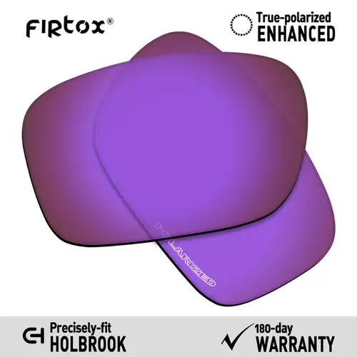 Imagen 1 del producto Lentes polarizadas Firtox de repuesto antiagua de mar para gafas de sol Oakley Holbrook OO9102 (solo lentes) - Espejo morado