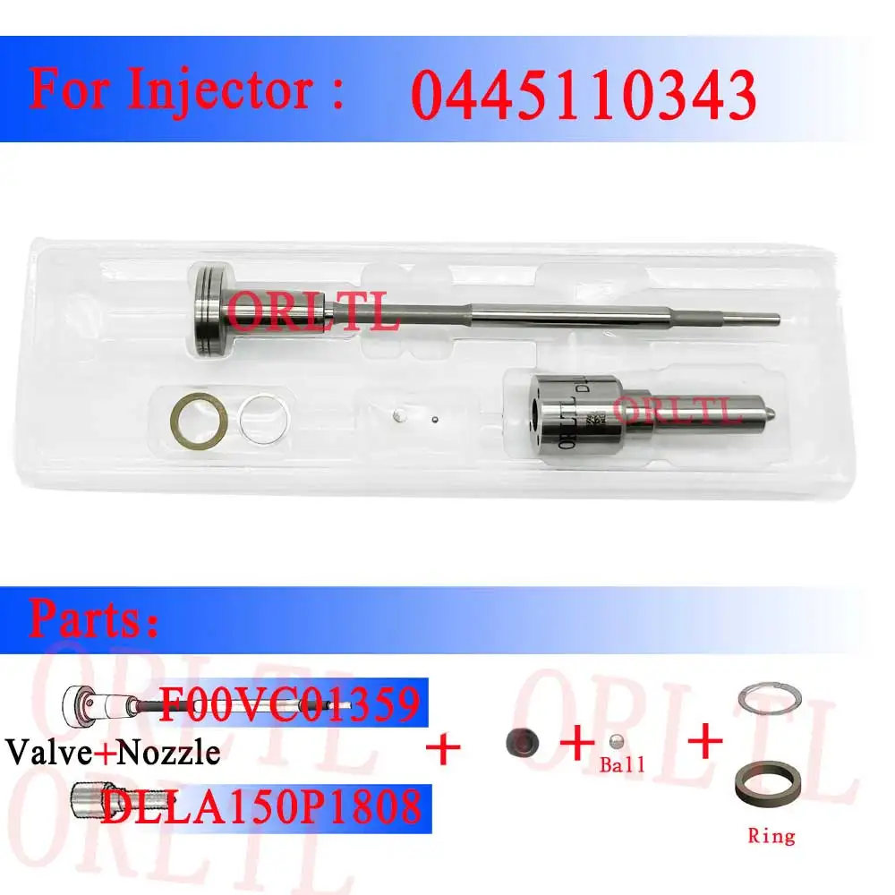 

New Injector Repair kits Nozzle DLLA150P1808 (0433172102) Spare Parts Valve F00VC01359 For 0445110343 0445110412 1100200FA080