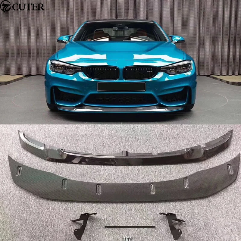 

F80 F82 M3 M4 Gts Style Carbon Fiber Front Bumper Lip Auto Car Front Diffuser for Bmw F80 F82 M3 M4