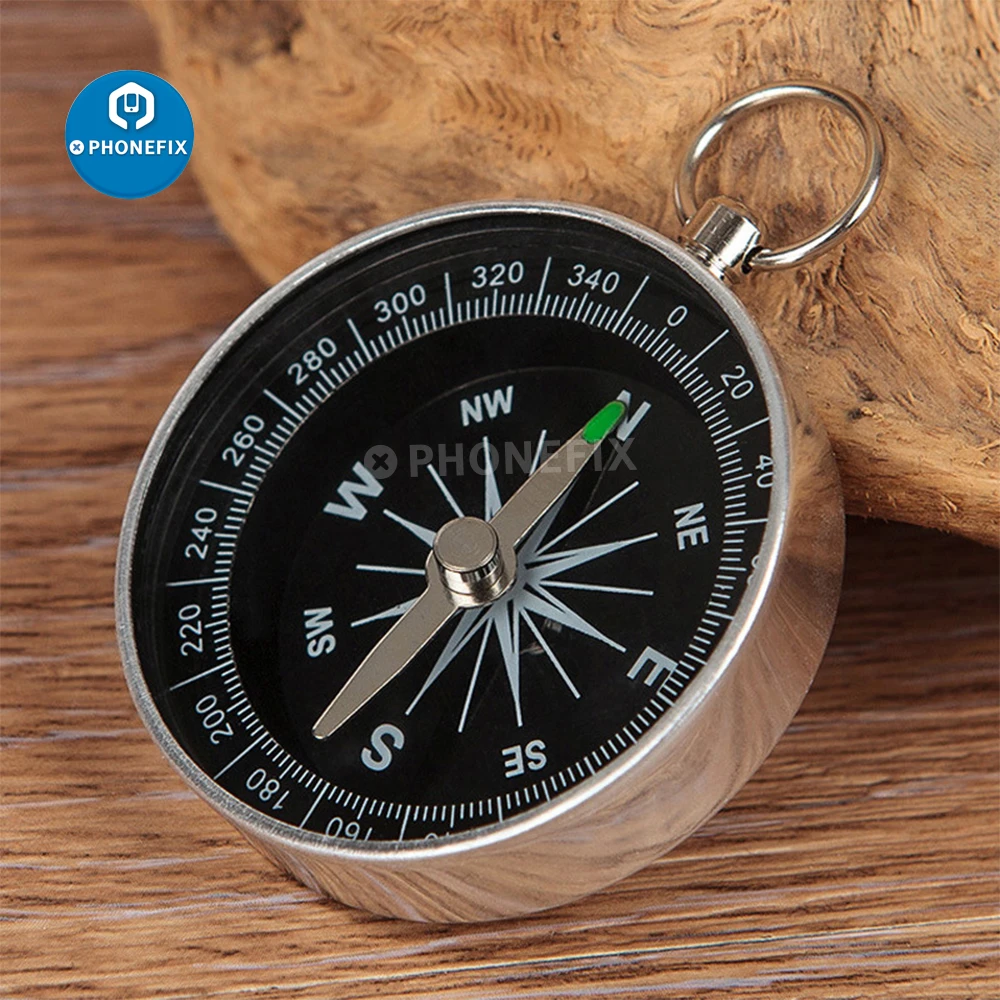 Portable Aluminum Lightweight Emergency Compass Outdoor Survival Compass Tool G44-2 Navigation Wild Tool Black