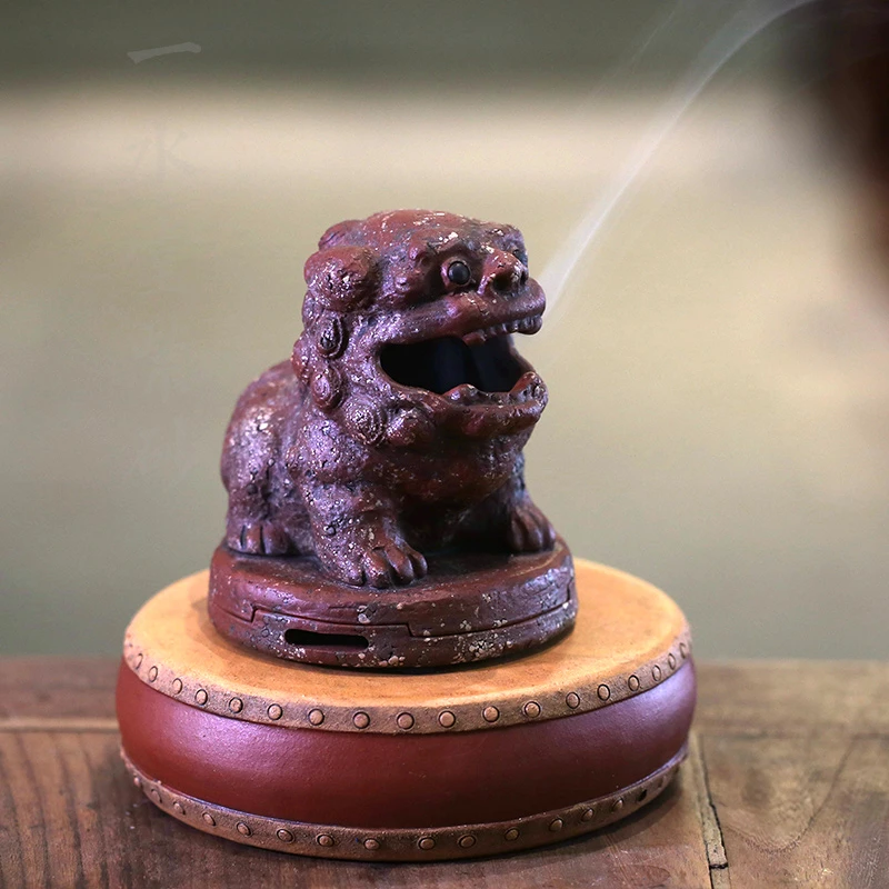 

|undressed ore violet arenaceous censer smoked incense burner plate present lion censer drum type dry suit micro bubble