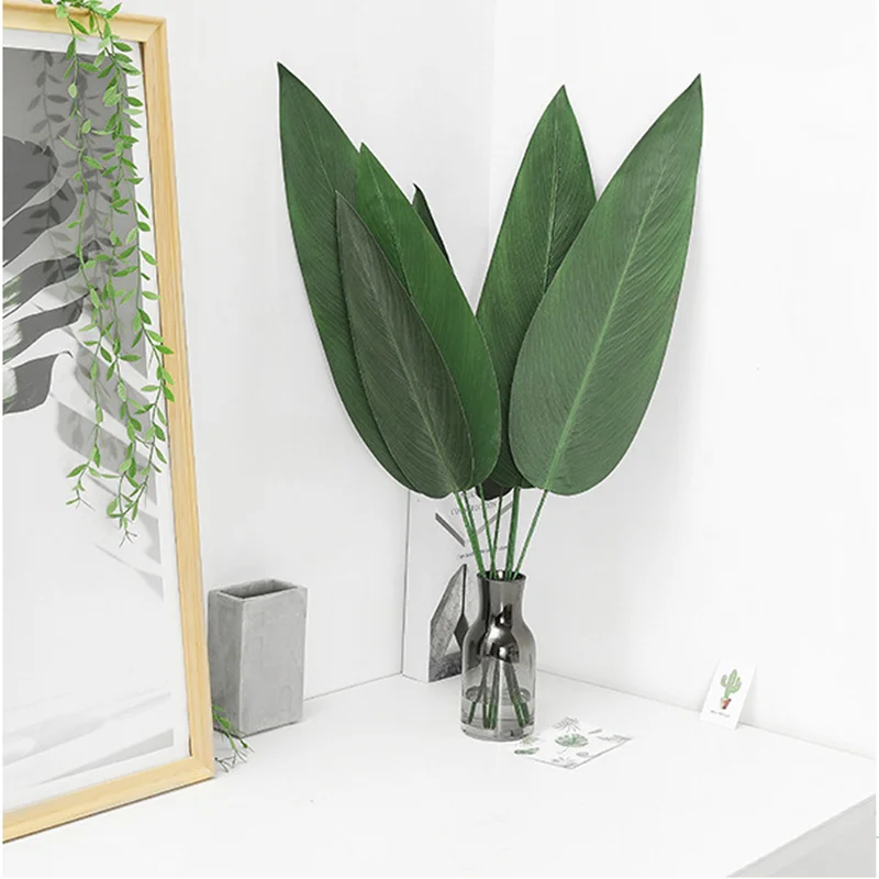 

87CM Artificial Banana Leaf Plastic Tropical Plants Monstera Flower Arrangement Material Used For Home Office Hotel Decoration