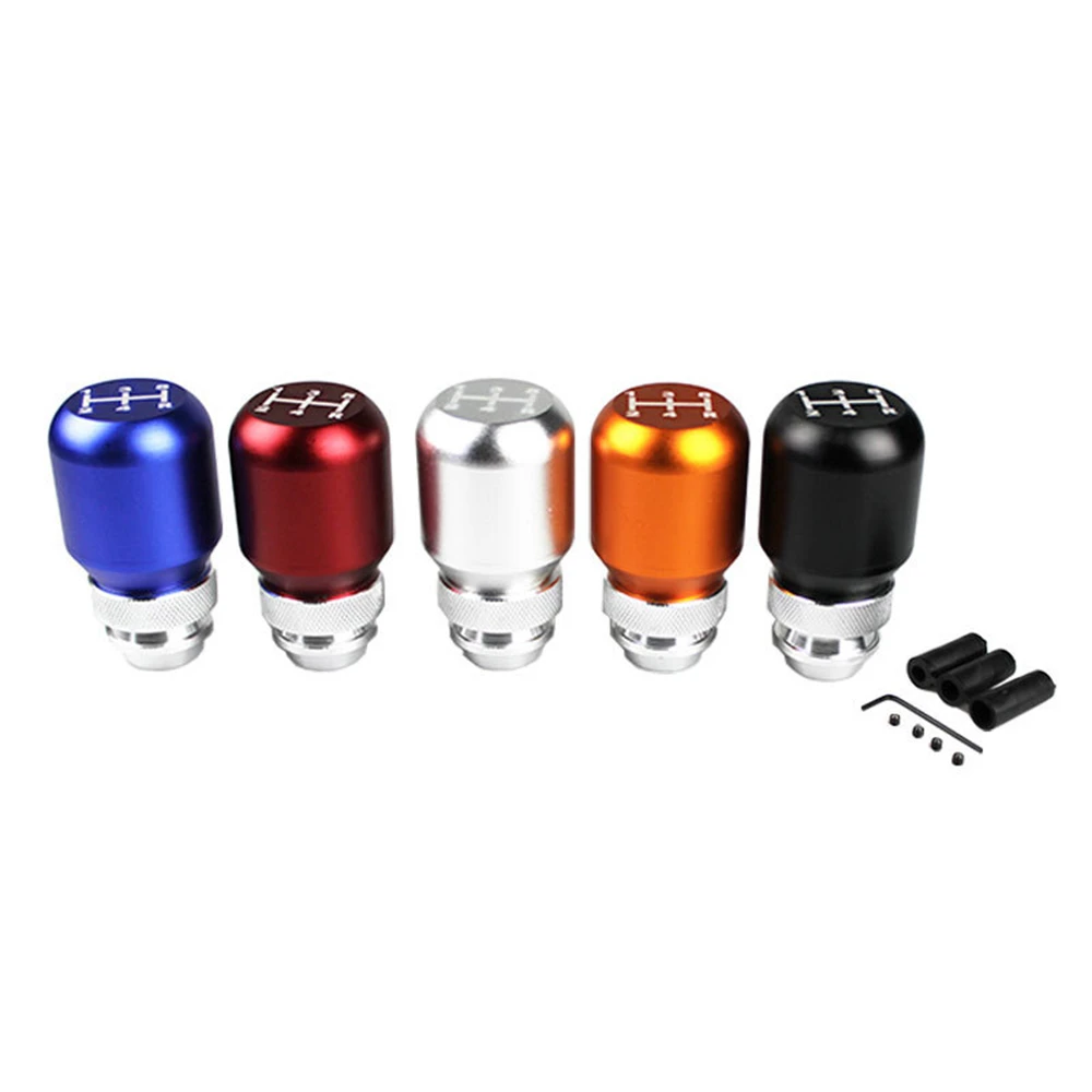 Universal 5 Colors Car Adjustable Aluminum Manual Gear Shift Knob Stick MT AT Gearstick Lever Shifter Colorful Knobs