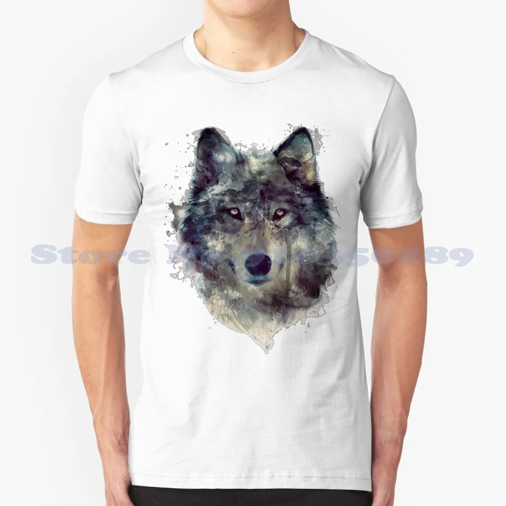 Wolf / / Persevere 100% Cotton T-Shirt Wolf Persevere Nature Animals Wildlife Wilderness Fauna Forest Woodland Creature Amy