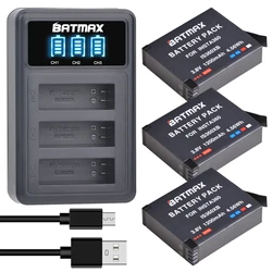 Batmax 1200mAh Insta360 jeden X baterii aparatu IS360XB wymienna bateria + LED USB 3-ładowarka z ładowarka Micro USB Port