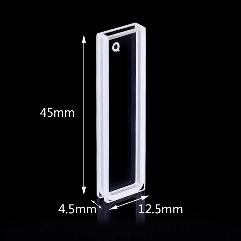 1pcs quartz cuvette with lid(2mm)/quartz cell/Spectrophotometers no glue