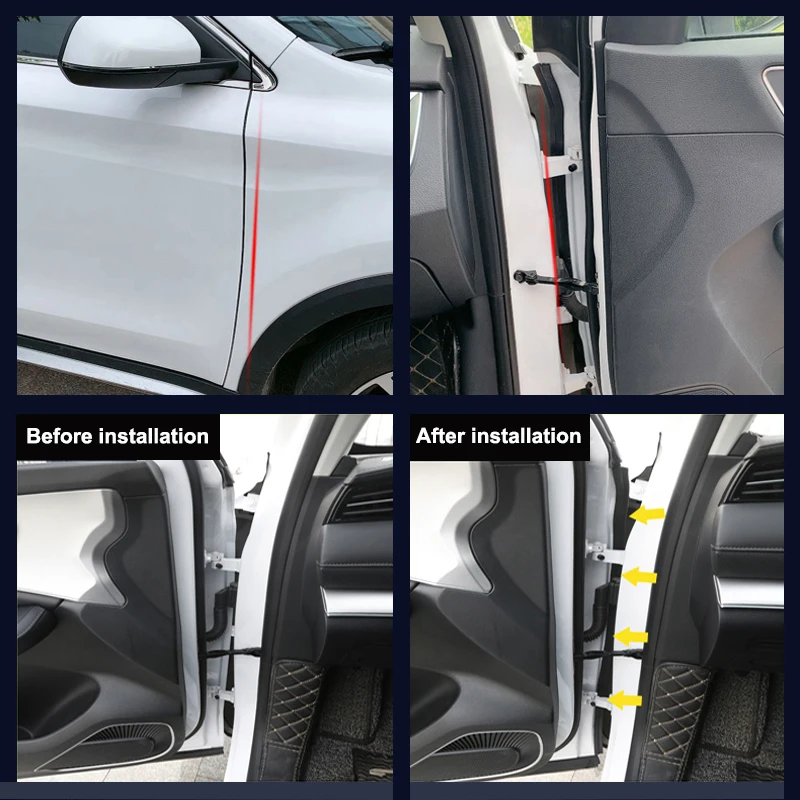 4M A-Säule Automobil Abdichtung Streifen Noise Isolierung Weathers Staubdicht Z-Förmigen Front Tür Gummi Dicht Streifen auto Teile