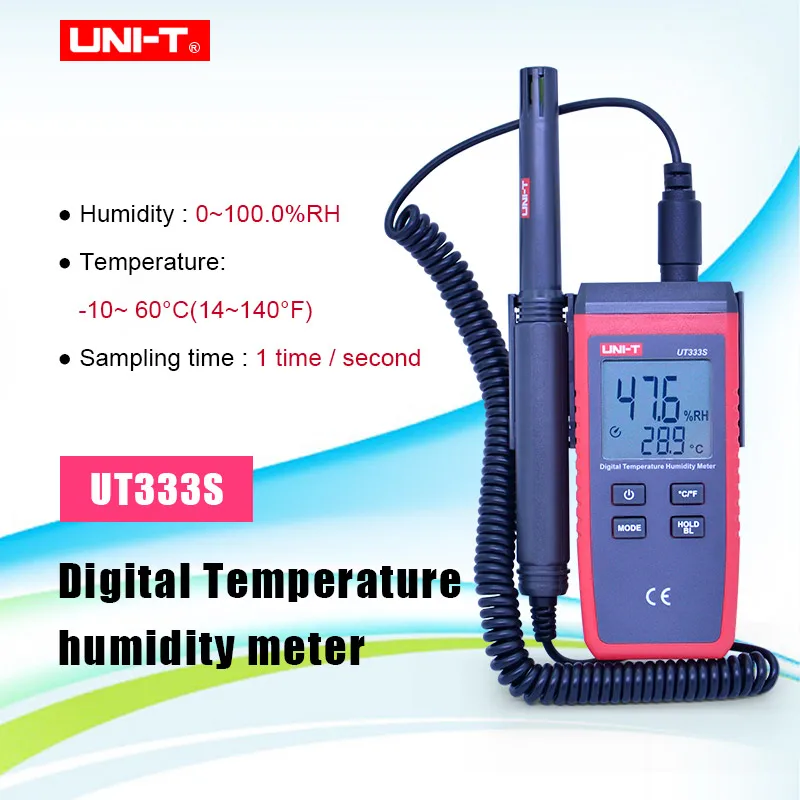 

UNI-T UT333S Mini Temperature Humidity Meter Non Contact Thermometer Outdoor Hygrometer Overload Indication LCD Backlight