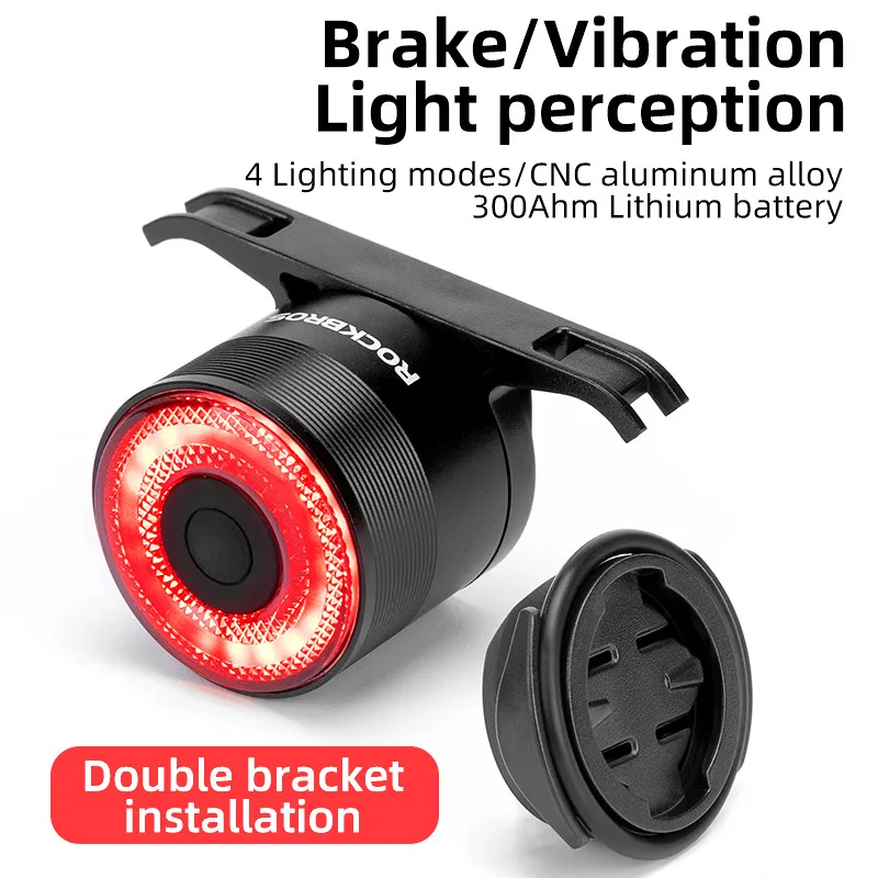 AliExpress ROCKBROS Bicycle Rear Light USB Charging Safety Warning Cycling Light Colorful Bicycle Tail Light Bike Light Bike Accessories