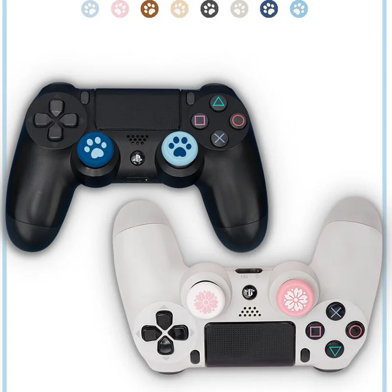 New Cat Paw Sakura Thumb Stick Grip Cap Joystick Cover per Sony Playstation Dualshock 4/3 PS4/PS3/Xbox 360/Switch Pro Controller