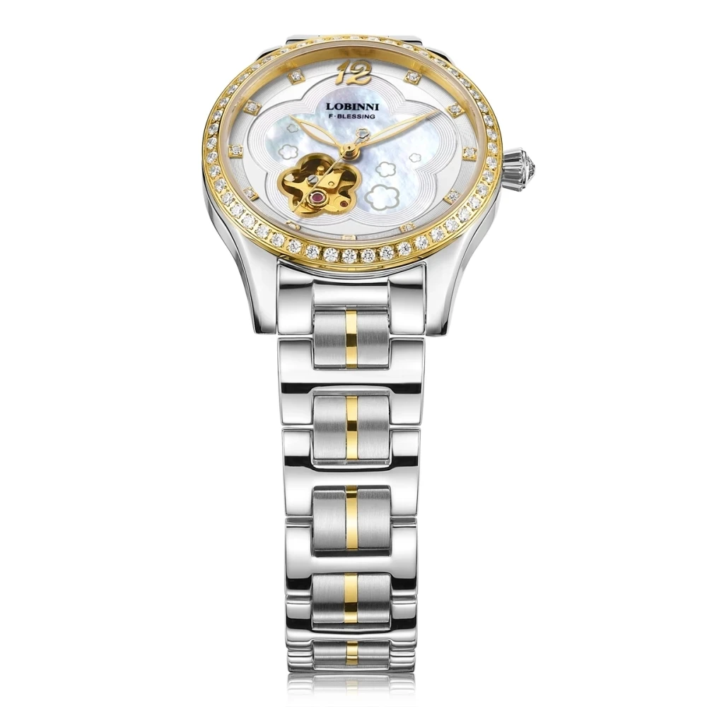 LOBINNI marka luksusowe modne zegarki damskie wodoodporna sukienka damska automatyczne zegarki mechaniczne Relogio Feminino
