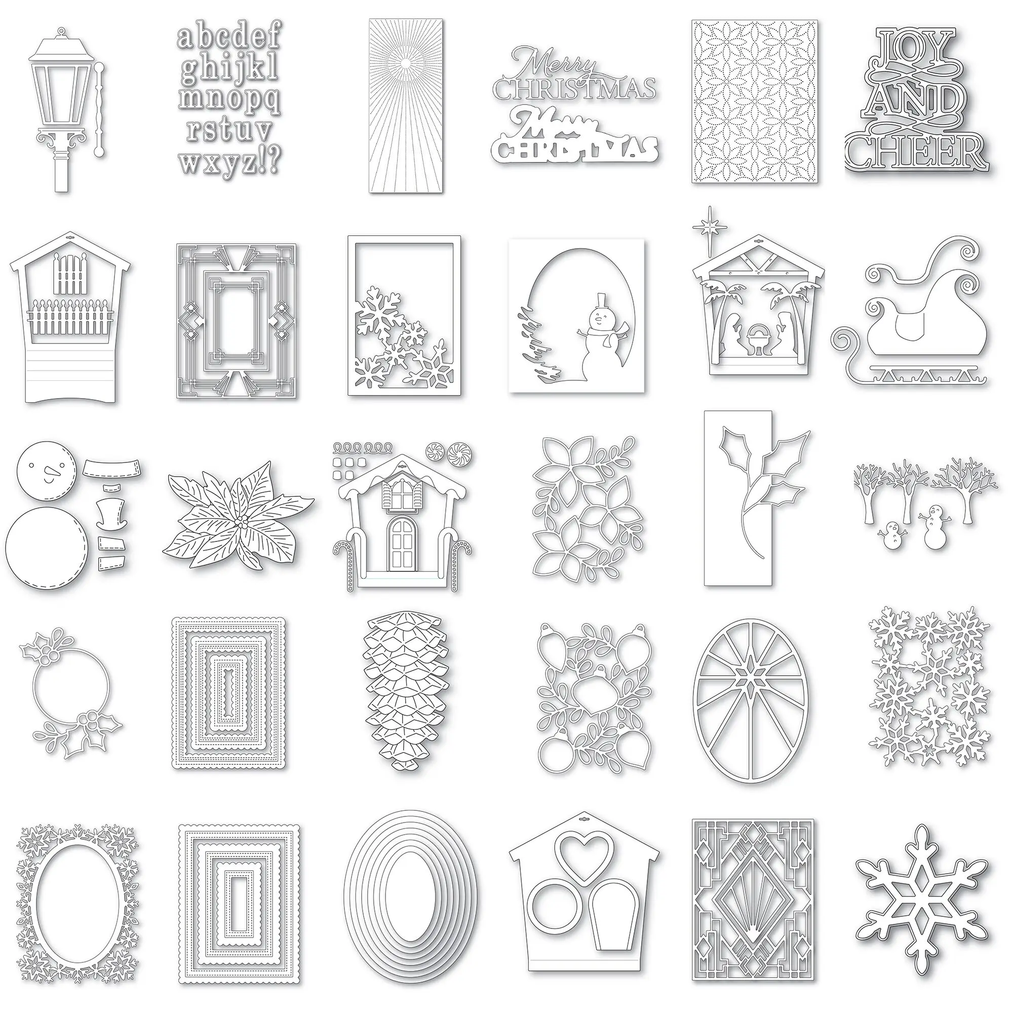 Brilliant Star Oval Layered House Frames New Metal Cutting Dies Scrapbook Diary Decoration Embossing Diy Greeting Card for 2021