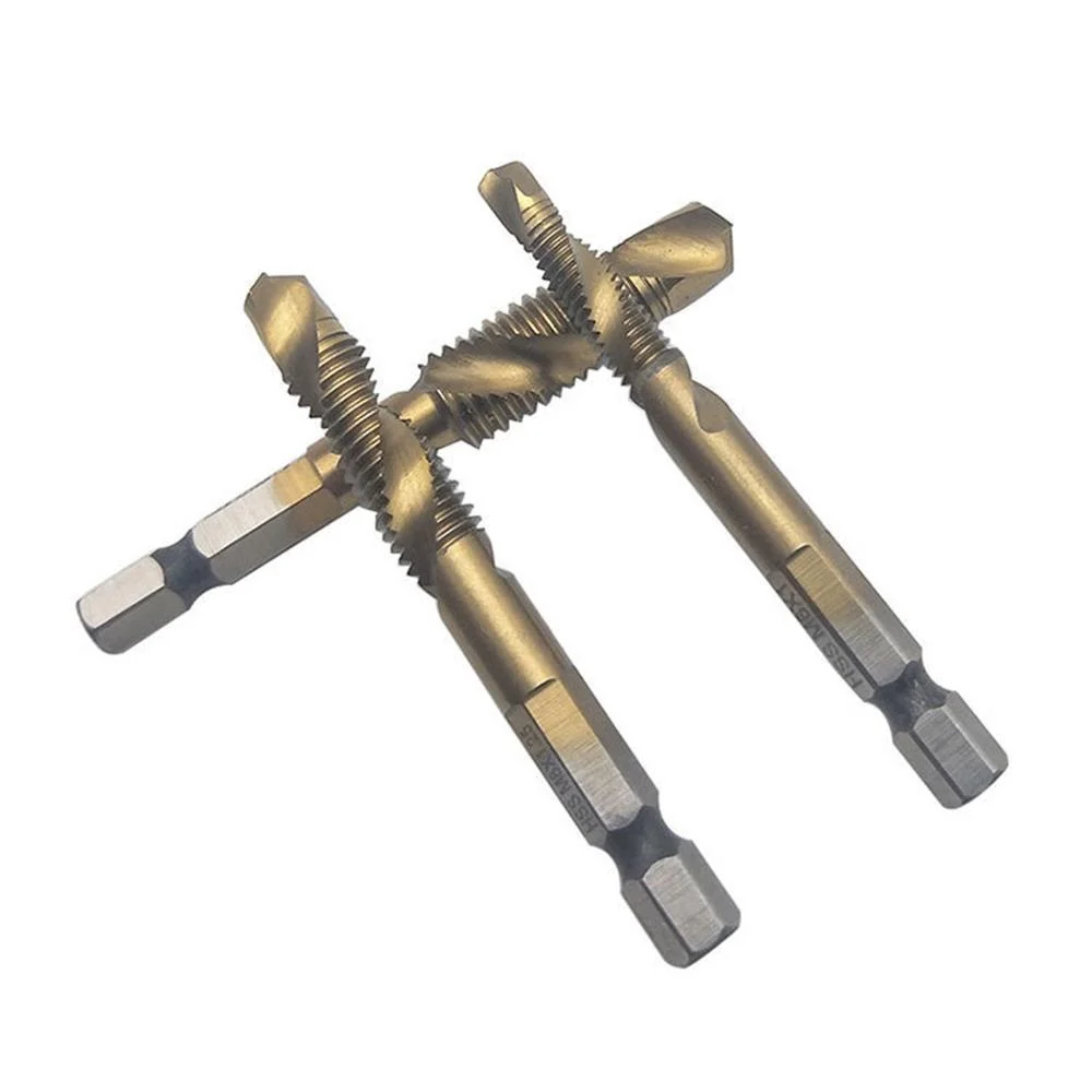 6PCS M3-M10 esagonale shank foratura maschiatura smussatura macchina ad alta velocità in acciaio a spirale composto rubinetto smussatura toccando bit