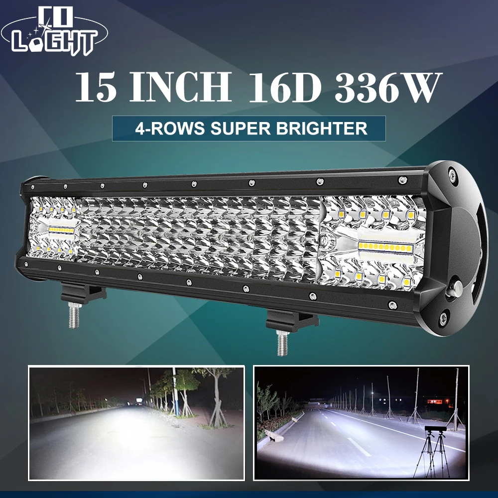 

CO LIGHT 16D 12" 15" 20" 29" 44" 4-Row 4x4 LED Work Light Bar Combo Offroad Light Bar for Tractor Boat 4WD 4x4 Car Truck SUV ATV