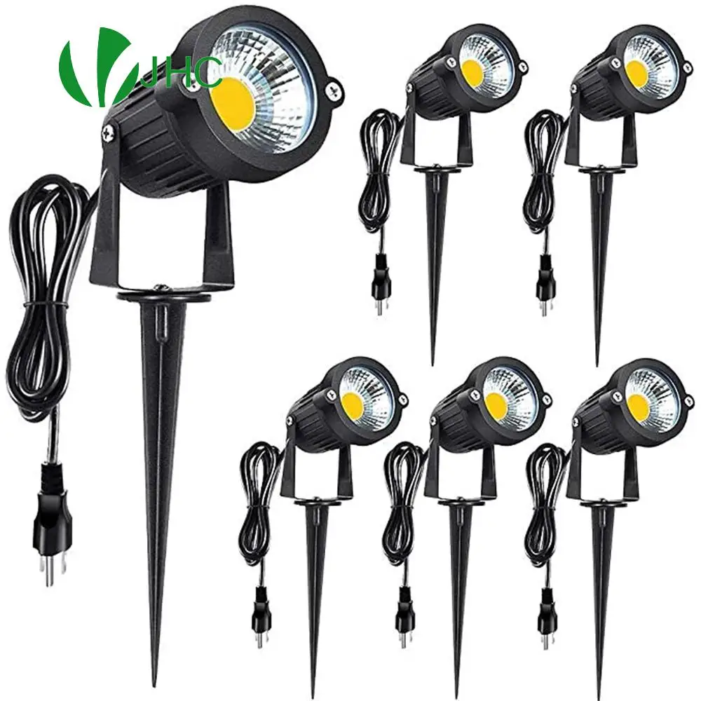 

6PCS COB Garden Light Outdoor Led Landscape Lawn Lamp 5W Plug And Play AC85-265V LED Spike Light Spotlights Decoration Lamp