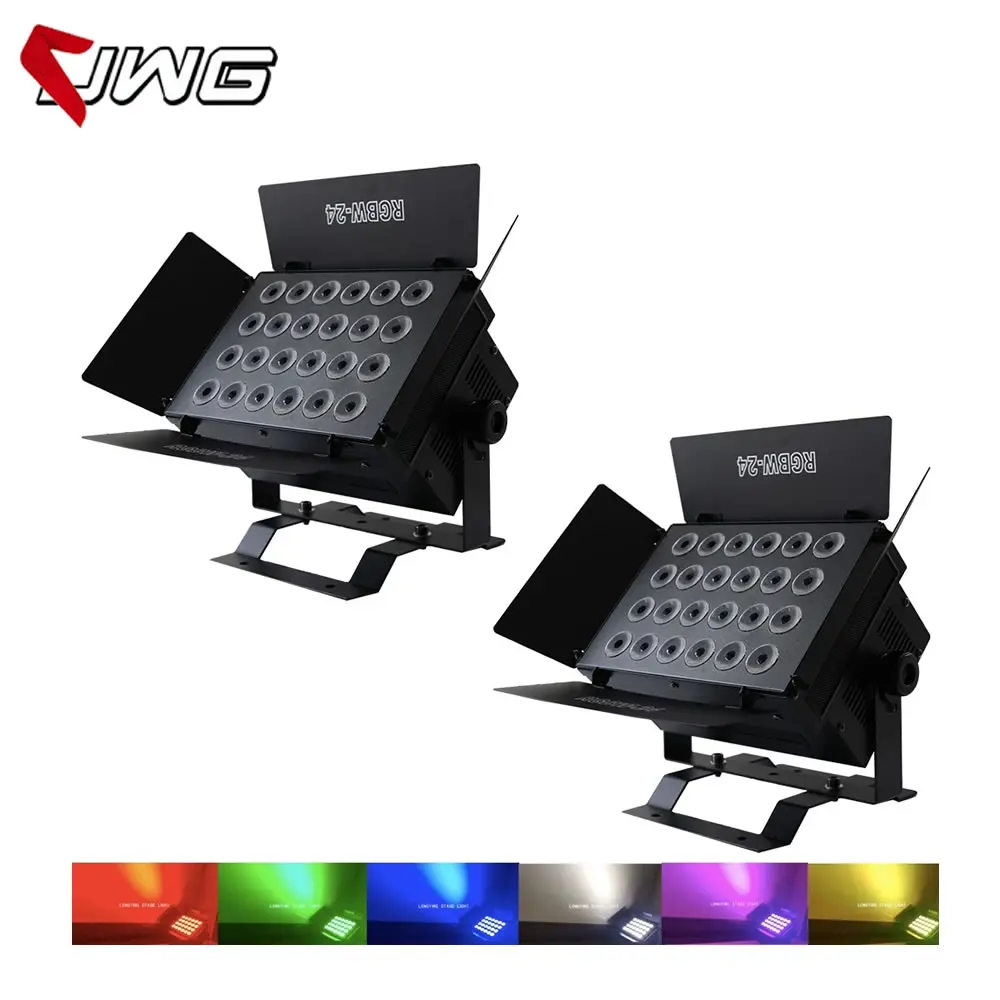 

Free Shipping 2pcs/Lot China 320W 24X12W RGBW 4IN1 Led Wall Washer Light LED Flood Square Film Television LEDs For Decoration