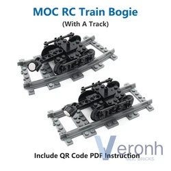 RC Train Bogie Set MOC Building Blocks Compatible Track Parts 53400 53401 PF Motor kit Railway Traffic City Street Bricks Toys