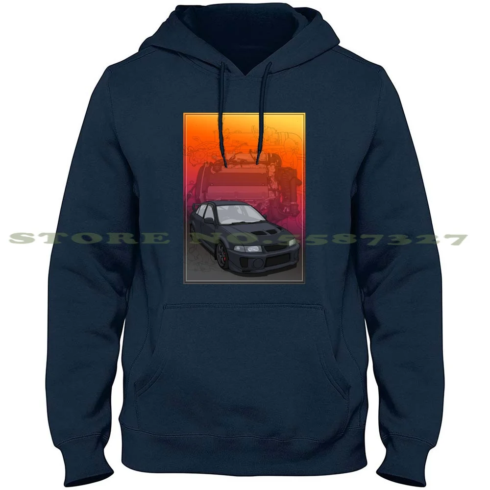 Evo 5 With 4G63 Engine Background Streetwear Sport Hoodie Sweatshirt Mitsubishi Lancer Evo Evolution Evo5 Evo6 Jdm Tuner Rally