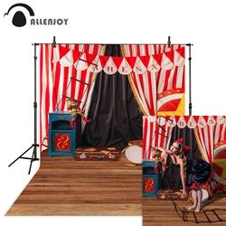 Allenjoy arena circus backdrop photophone clown Red and white stripes Professional photography background photocall photo studio