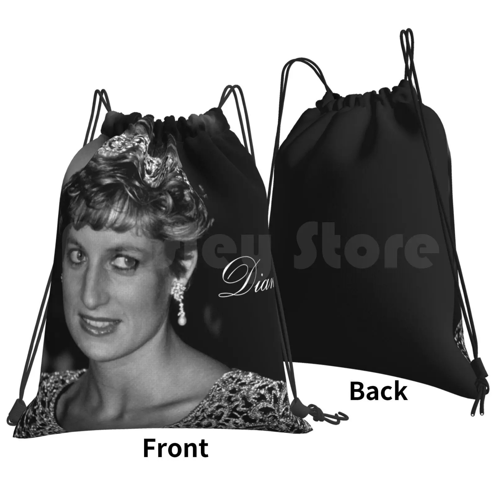 Stunning! Hrh Diana Princess Of Wales Backpack Drawstring Bag Riding Climbing Gym Bag Princess Diana The Princess Of Wales