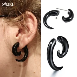 1pc New Fashion Spiral Earrings Tapers Snail Ear Expanders Black Earring 4/5/6/8/10 mm Body Jewelry Men Women Ear plug Piercing