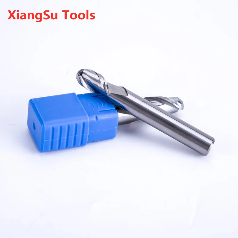 R0.75-R2-R3-R4-R6mm โลหะ-เซรามิค2ขลุ่ยบอลปลายจมูกเครื่อง CNC Router ตัดมิลลิ่งเครื่องมือสำหรับเหล็กการประมวลผล