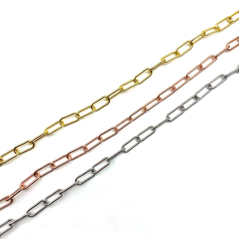 20Meter/Roll Hot Design Plated Jewelry Making Gold Rosegold Silver Color Roll Chains