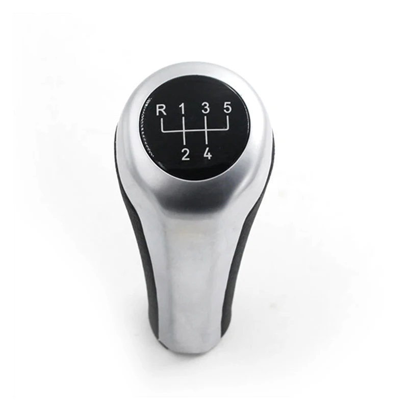 Matte 5 and 6 speed Gear Shift Knob for BMW  1 3 5 7 series  E87 E90 E91 F20 PU Leather With Red Part