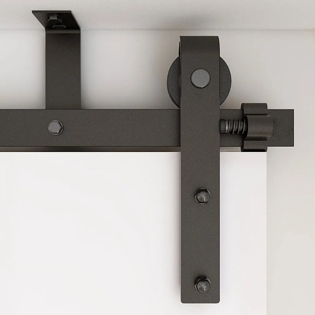 Wolfbird-teto Deslizante Porta de Celeiro Kits de Hardware Suporte Anti-ferrugem Trilha para Porta Única 4ft13ft