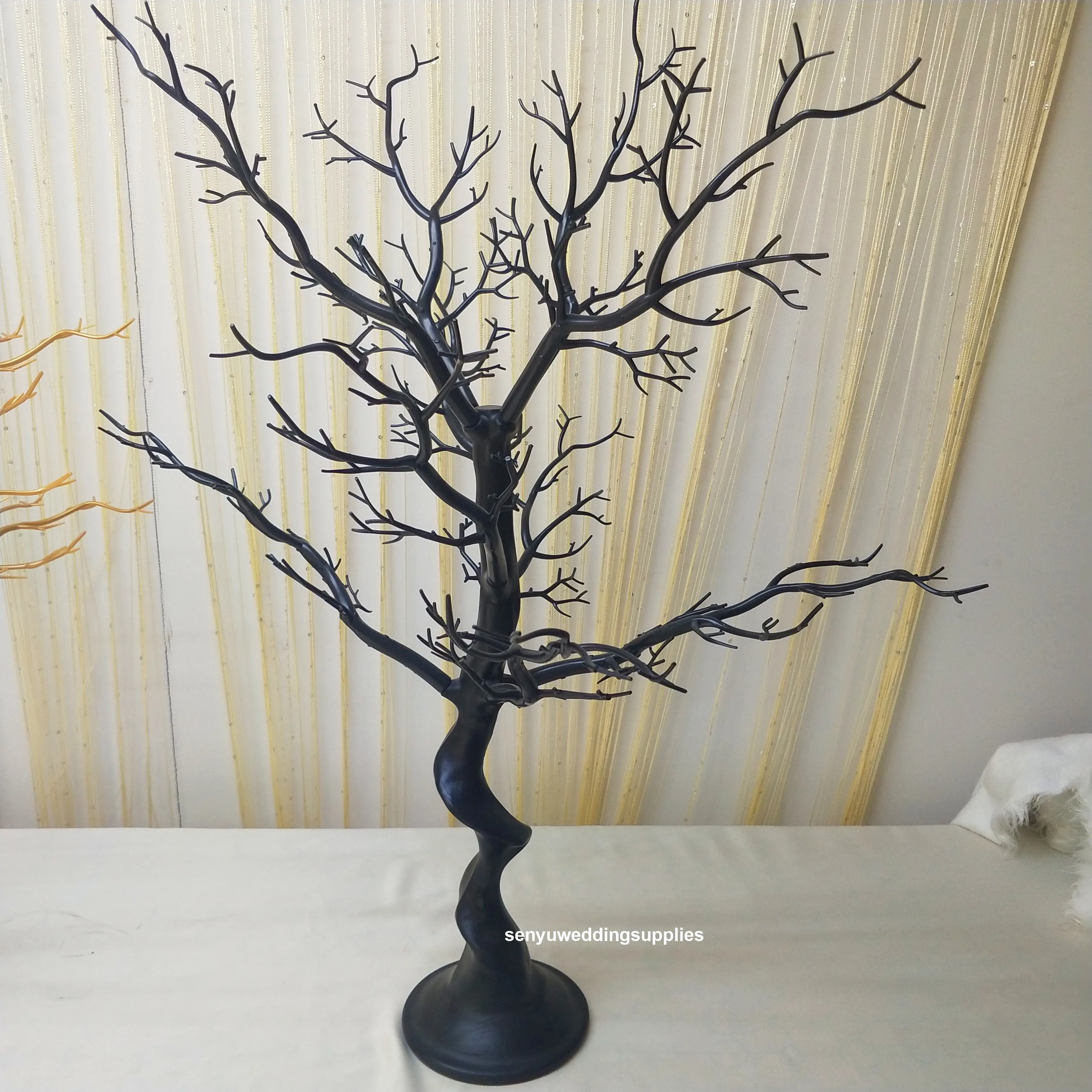 new artificial little dried gold tree centerpiece for wedding and christmas decoration senyu2331