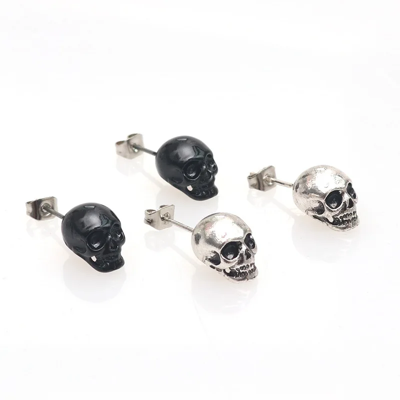 2020 hot selling earrings skull head retro skull earring American punk style alternative Kpop Серьги earrings for women 2020