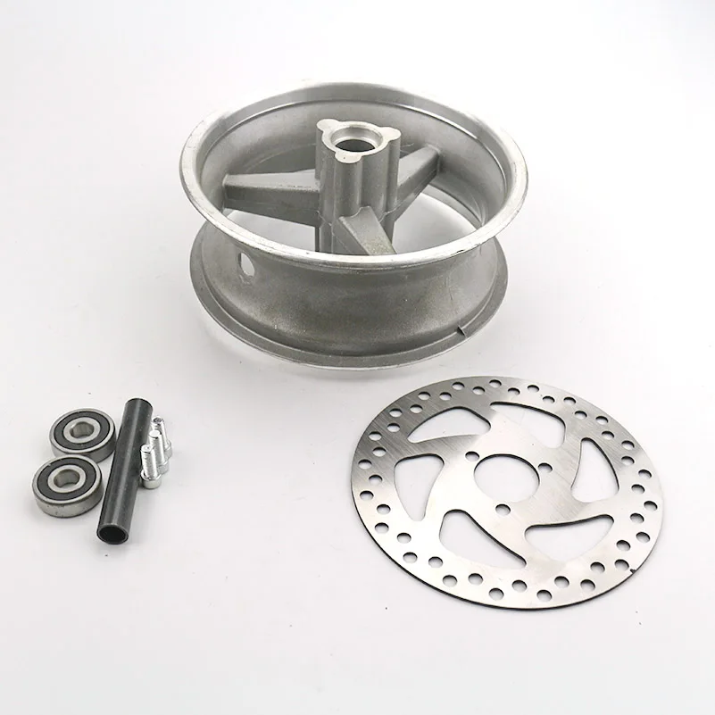 110/50-6.5 Rear Wheel Hub Sprocket Brake Disc Axle Bearing Accessories for 49cc Mini Dirt Bike E Scooter Moto