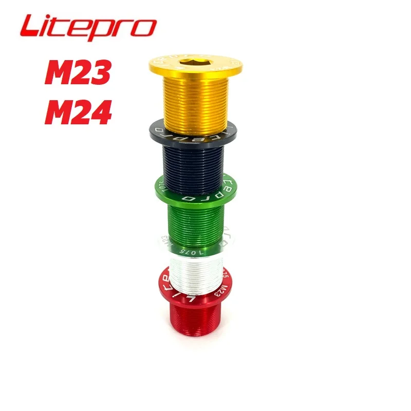 Litepro Folding Stem Fixing Bolt 23mm 24mm Aluminum Alloy M23 M24 Folding Bike Stem Screw 28.6mm Front Fork Stem Bolts