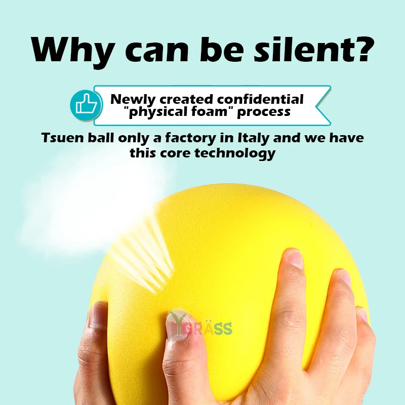 Palla da racchetta muta che rimbalza giocattoli da esterno per interni sport pallacanestro elasticità silenziosa sfere antistress per giocattoli di sviluppo per bambini